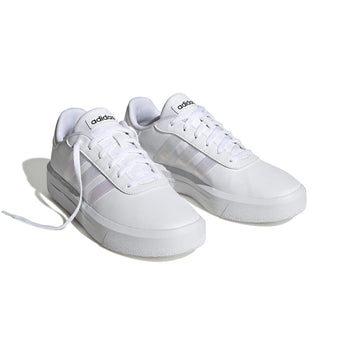 Sneakers bianche da donna con dettagli effetto laminato adidas Court Platform, Brand, SKU s312000447, Immagine 0